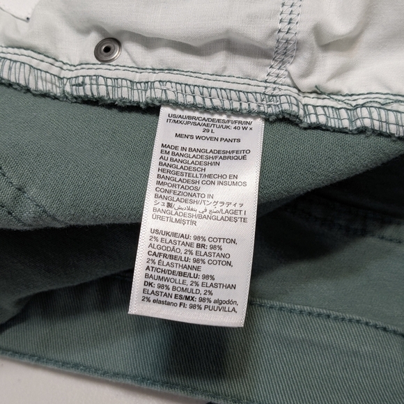 Amazon Essentials green stretchy skinny jeans 40x29 - Picture 12 of 14